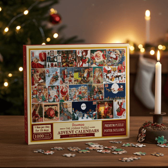 Christmas Countdown Puzzle Advent Calendar with 25 Daily Surprise Pieces - Monsta Online