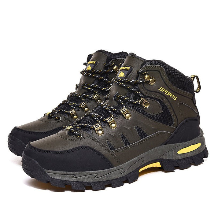 Men's Mid Height Waterproof Work Boots – Steel Toe Cap Safety Boots with Slip - Resistant Sole - Monsta Online