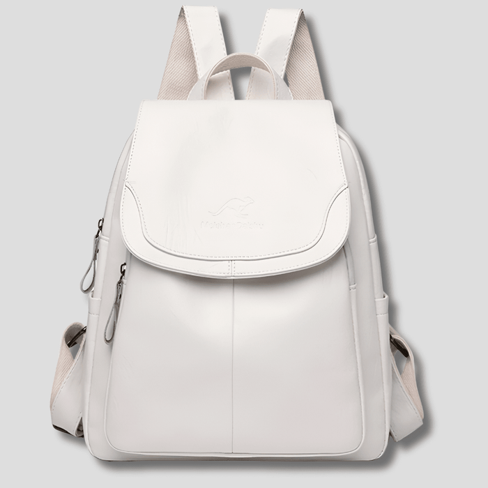Alea Anti - Theft Leather Backpack – Women's Embossed Leather Backpack - Monsta Online