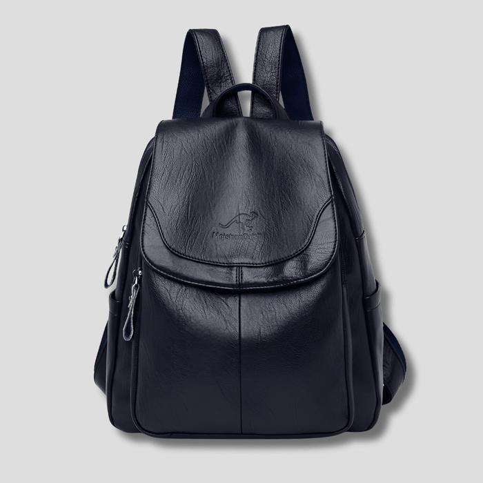 Alea Anti - Theft Leather Backpack – Women's Embossed Leather Backpack - Monsta Online