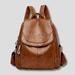 Alea Anti - Theft Leather Backpack – Women's Embossed Leather Backpack - Monsta Online