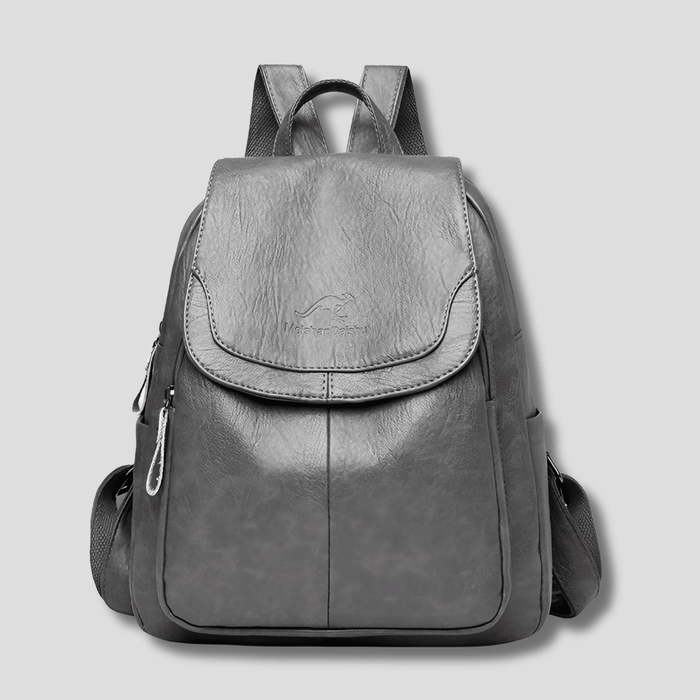 Alea Anti - Theft Leather Backpack – Women's Embossed Leather Backpack - Monsta Online