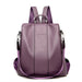 Women's Vintage Leather Anti - Theft Backpack – Stylish, Secure & Convertible - Monsta Online