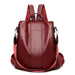 Women's Vintage Leather Anti - Theft Backpack – Stylish, Secure & Convertible - Monsta Online