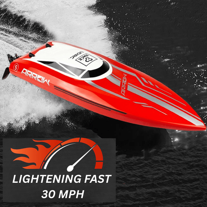 Red Arrow: 30 MPH Brushless High - Speed RC Racing Boat for Adults and Kids - Monsta Online