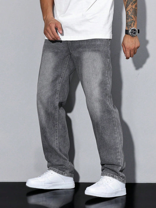 Ash Baggy Jeans – Men's Relaxed Fit Wide Leg Denim Jeans - Monsta Online