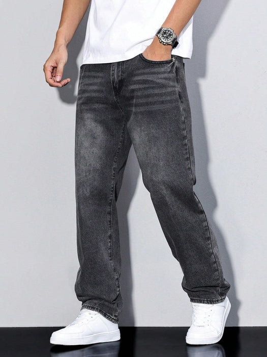 Ash Baggy Jeans – Men's Relaxed Fit Wide Leg Denim Jeans - Monsta Online