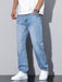 Ash Baggy Jeans – Men's Relaxed Fit Wide Leg Denim Jeans - Monsta Online