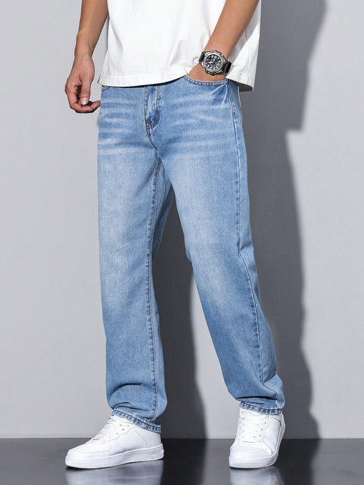 Ash Baggy Jeans – Men's Relaxed Fit Wide Leg Denim Jeans - Monsta Online