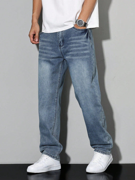 Ash Baggy Jeans – Men's Relaxed Fit Wide Leg Denim Jeans - Monsta Online