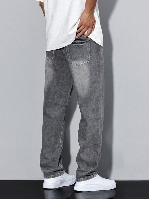 Ash Baggy Jeans – Men's Relaxed Fit Wide Leg Denim Jeans - Monsta Online