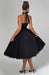 Aurelis Halter - Neck Dress – Women's Elegant Structured Flared Midi Dress - Monsta Online