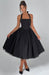 Aurelis Halter - Neck Dress – Women's Elegant Structured Flared Midi Dress - Monsta Online