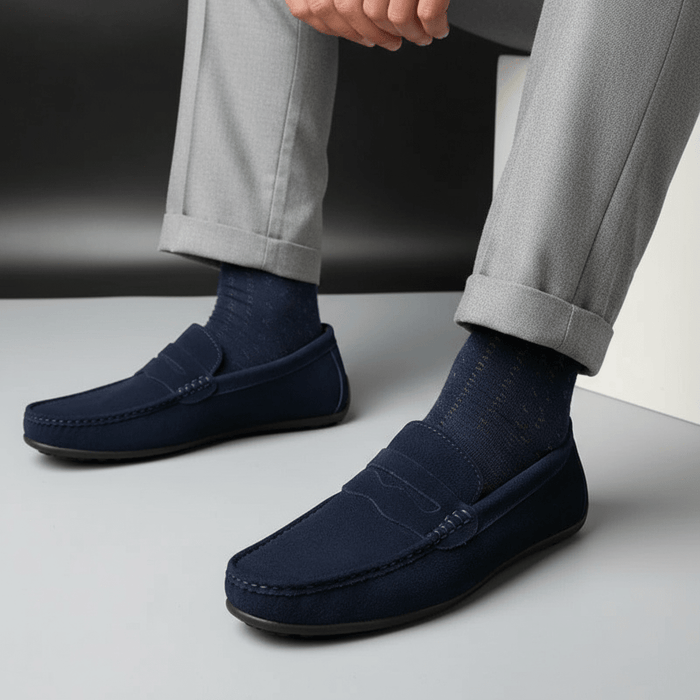 Aurion Suede Loafers – Men's Classic Premium Suede Slip - On Shoes - Monsta Online