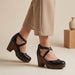 Artisanal Closed - Toe Wood Platform Wedges - Elevated Summer Style - Monsta Online
