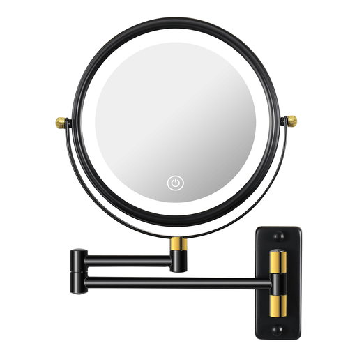 8.6 Inch Wall Mounted LED Vanity Mirror with 360 Swivel Extension Arm - Monsta Online