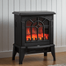 18" Black Electric Fireplace Stove with Realistic Flame - Monsta Online