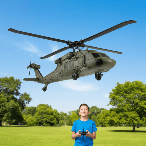 Military Blackhawk 4CH Brushless 2.4G RC Helicopter — 6‑Axis Gyro RTF for Kids and Adults - Monsta Online