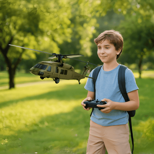 Blackhawk: Brushless 4CH Military RC Helicopter with Gyro and Dual Batteries - Monsta Online