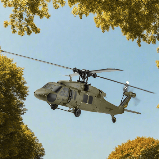 Blackhawk: Brushless 4CH Military RC Helicopter with Gyro and Dual Batteries - Monsta Online