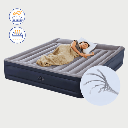 Deluxe Blow Up Air Bed Mattress With Built - in Pump, King - Monsta Online