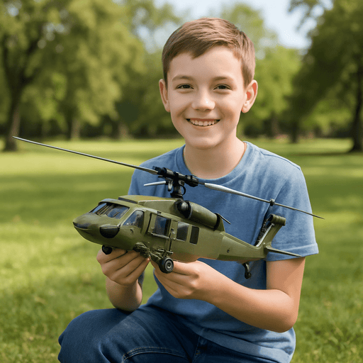 Blackhawk Brushless RC Helicopter – 4CH Military With 3 Batteries for Extended Flight - Monsta Online