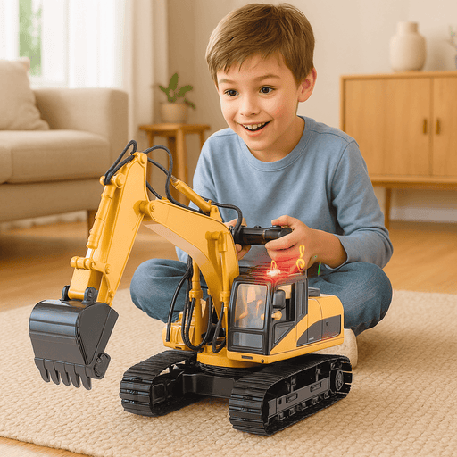 1:14 Scale Remote Control Excavator RC Construction Toy with Metal Shove and Dual Batteries - Monsta Online