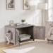Modern Cat Litter Box Enclosure Furniture with Elegant Barn - Style Door - Monsta Online
