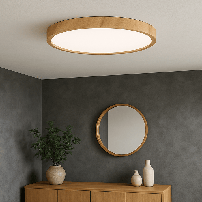 Wood Grain Ceiling Light – Modern Minimalist LED Fixture - Monsta Online