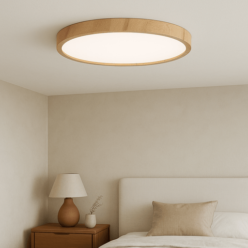 Wood Grain Ceiling Light – Modern Minimalist LED Fixture - Monsta Online