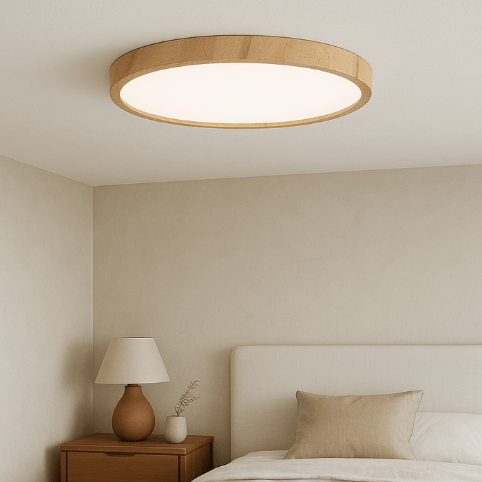 Wood Grain Ceiling Light – Modern Minimalist LED Fixture - Monsta Online