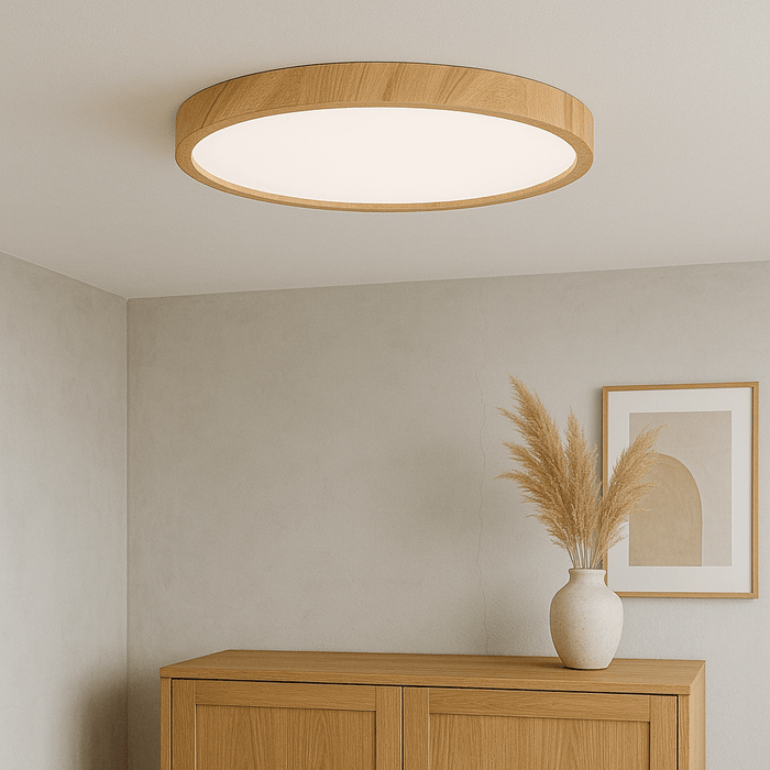 Wood Grain Ceiling Light – Modern Minimalist LED Fixture - Monsta Online