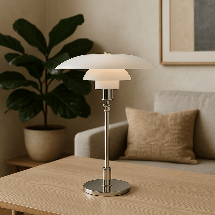 Elegant Danish Designer Table Lamp – Minimalist LED Bedside Lamp for Living Room & Bedroom - Monsta Online