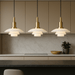 Danish Designer Pendant Light – Glass Stone & Metal, Height - Adjustable - Monsta Online