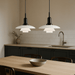 Danish Designer Pendant Light – Glass Stone & Metal, Height - Adjustable - Monsta Online