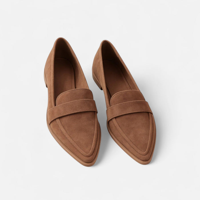 Women's Retro Pointed - Toe Loafers – Chic Leather Slip - On Flats for Every Occasion - Monsta Online