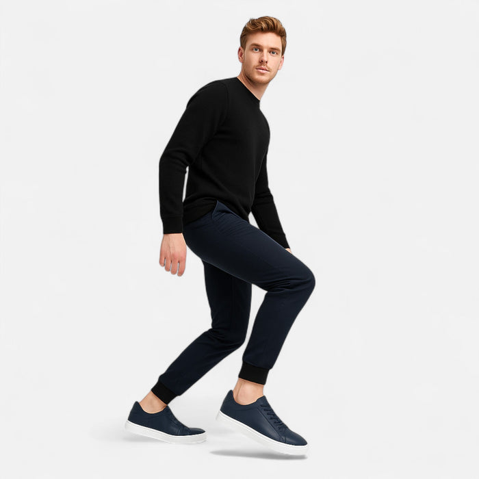 Men's Luxury Slip - On Leather Sneakers – Premium Comfort & Timeless Style - Monsta Online