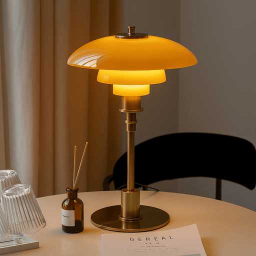 Elegant Danish Designer Table Lamp – Minimalist LED Bedside Lamp for Living Room & Bedroom - Monsta Online
