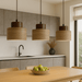 Travertine Stone Pendant Light – Natural Wabi - Sabi LED Fixture - Monsta Online