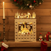 Light Up Christmas Wooden Advent Calendar Holiday Village Scene with 24 Drawers - Monsta Online
