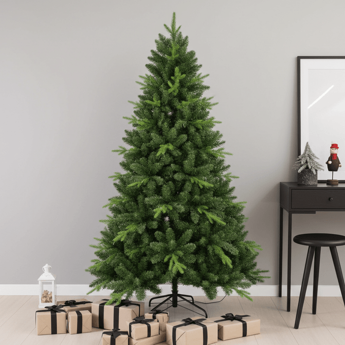 6FT Artificial Christmas Tree — 1339 Tips, PE+PVC, Full Shape, Hinged, Metal Stand - Monsta Online