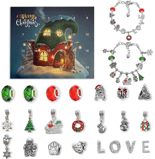 DIY Kids Christmas Advent Calendar Bracelet Kit Gift Box - Monsta Online