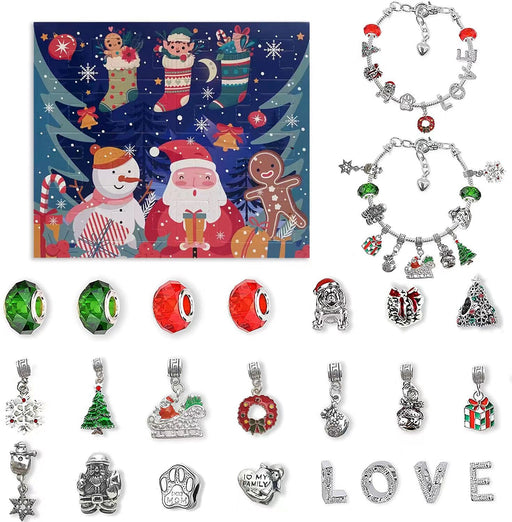 DIY Kids Christmas Advent Calendar Bracelet Kit Gift Box - Monsta Online