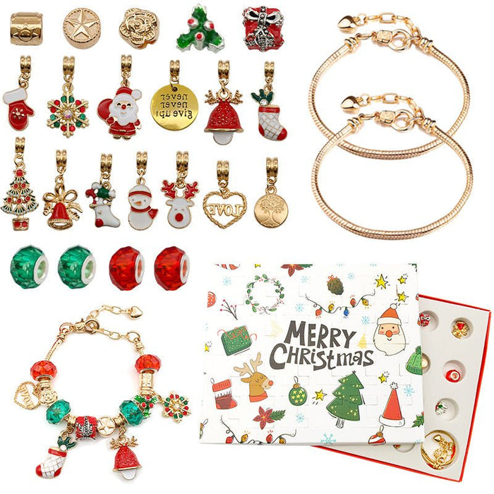 Christmas Advent Calendar Jewelry Making Bracelet Gift Box for Kids - Monsta Online