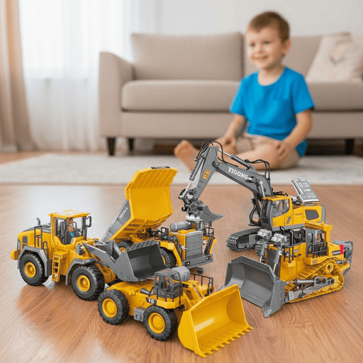 Ultimate 4 - in - 1 Metal RC Construction Fleet - Excavator, Truck, Dozer & Loader - 2.4GHz Remote Control Toy for Kids - Monsta Online