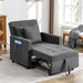 3 - in - 1 Convertible Sleeper Sofa Bed Chair With Reclining Lounger Function - Monsta Online