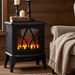 18 Inch Black Electric Fireplace Compact Heater with Adjustable Power - Monsta Online