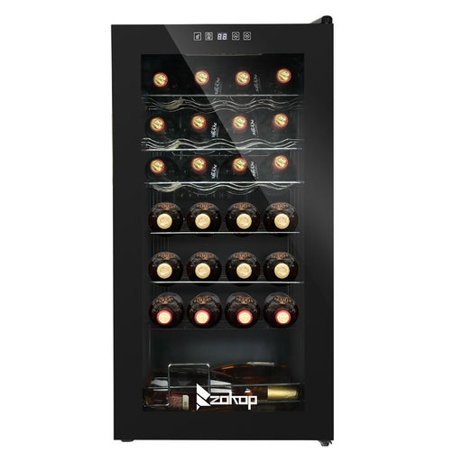 Premium 28 Bottle Wine Cooler Fridge with Silent Compressor Technology - Monsta Online