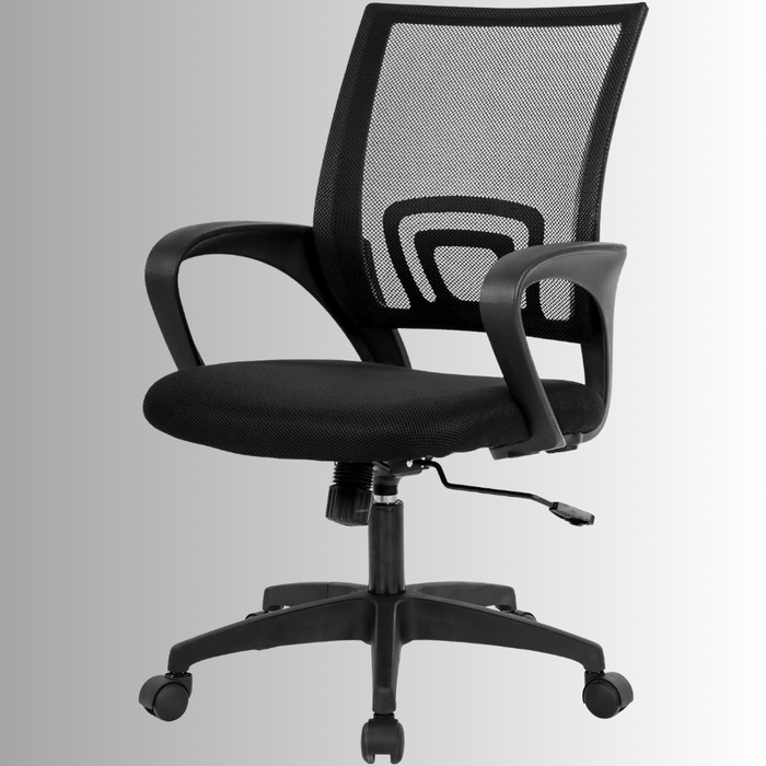 Ergonomic Mesh Office Chair with Lumbar Support – Adjustable Mid - Back Swivel Desk Chair with Wheels (7 Colors Available) - Monsta Online