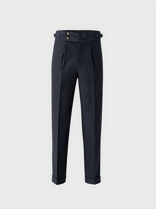 Dean Gurkha Pants – Men's High - Waisted Pleated Trousers - Monsta Online